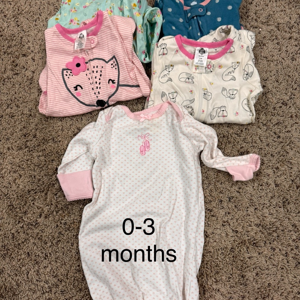 Baby Girl Sleepers Set